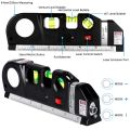 Multipurpose Laser Ruler Laser Level and Spirit Level Metric Rulers Laser Straight Line Horizon Vertical Measure Tape. 