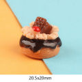 New Dollhouse Fruit Cake Resin Accessories Ice Cream Eating Cream Glue Edge Accessories Dollhouse Accessories. 