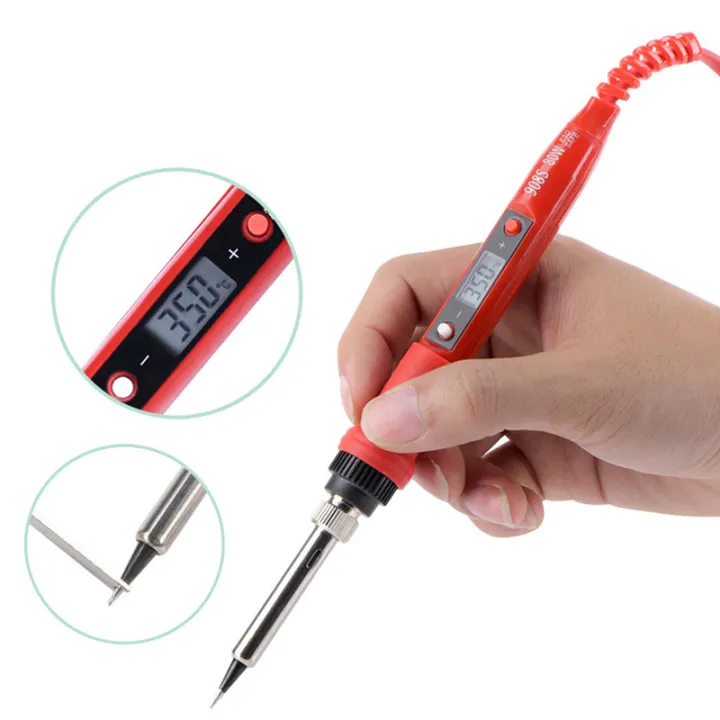 220V%2080W%20Lcd%20Electric%20Soldering%20Iron%20908S%20Adjustable%20Temperature%20Solder%20Iron%20with%20Quality%20Soldering%20Iron%20Tips%20and%20Kits%20Eu%20Plug%20-%20Image%203