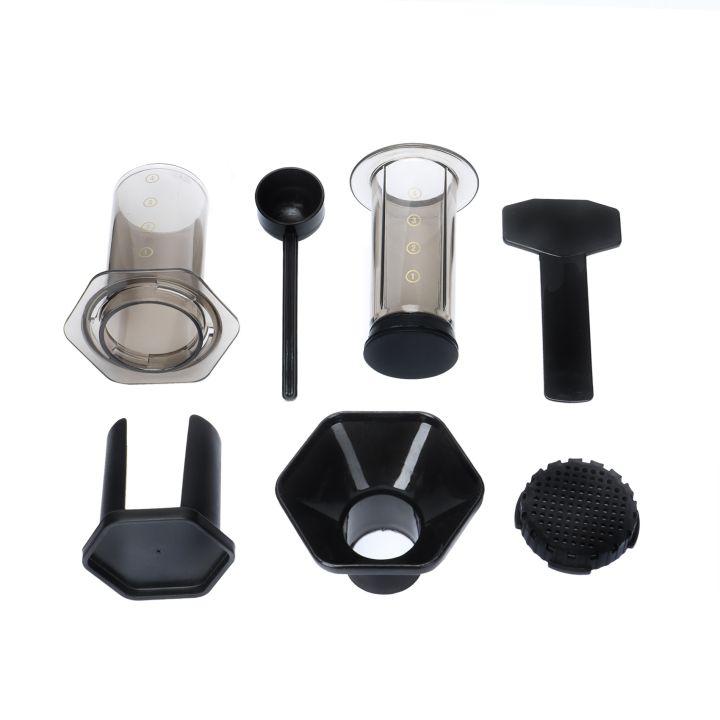 Portable Coffee Maker French Press Barista Tools Coffee Pot Air Press Drip Coffee Machine Filters Paper Black