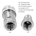 3/8Inch NPT Thread ISO7241-1A Hydraulic Couplings Tractor Hydraulic Coupler Hydraulic Quick Connect Coupler Set with Dust Cap. 