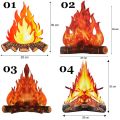 Hot Halloween Fake Flame Paper 3D Decorative Cardboard Fire Party Decoration Artificial Fire Flame Campfire Centerpiece. 