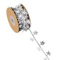 Artificial Star Decorative Ribbon Pu DIY Christmas Tree Hanging Ornaments 10 Meter Silver Star Packaging Gift Box Ribbon. 