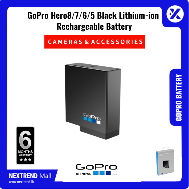 GoPro 5/6/7 Hero7 Hero6 Hero5 Black 1220mAh Lithium-ion Rechargeable Battery Sports Action Camera Replacement Battery - Hero 5 Hero 6 Hero 7 Black Go Pro EKEN SJCAM Cherry Xiaomi