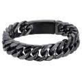 Fashion Black Cuban Chain Bracelet Couple Bracelet Hip Hop Jewelry Bracelets for Men Birthday Party Anniversary Gift Wholesale. 