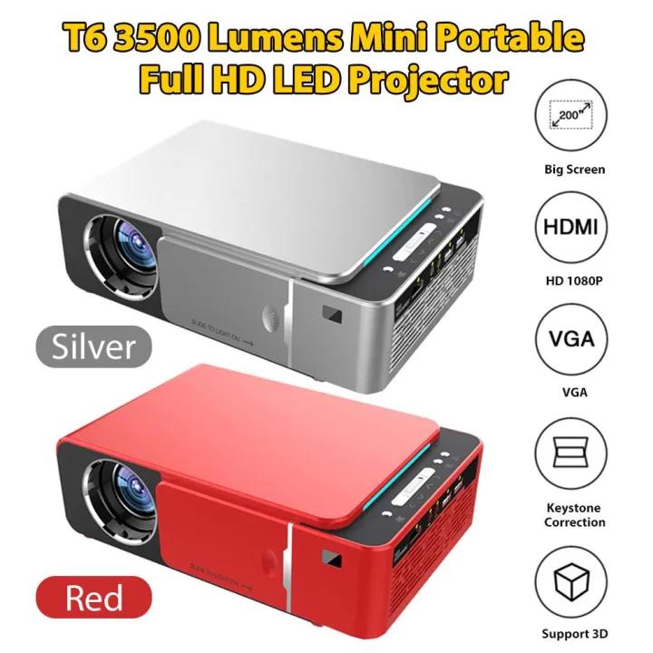 T6%20WiFi%20Projector%203500%20Lumens%20Home%20Theater%20Gaming%20Projector%20HD%201080P%20-%20Image%202