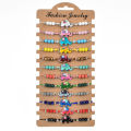 NEW 12pcs/set Bohemian Colorful Elephant Animal Charms Braided Bracelets Women Crystal Bead Rope Chain Yoga Bracelet Anklet Jewelry. 