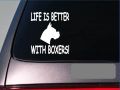 【Hottest Trends】Life is better with Boxers sticker decal bullenbeiser cropped boxer bull fridge Sticker. 