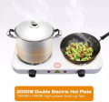 High quality double hotplate Electric Heating with Dual Burners Kitchen Appliance Electric Stove Electric Hot Plate  For Cooking Electric Table  Hot plate-2000W. 