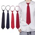 Lazy Zipper Tie Security Ties For Men Women Doorman Steward Matte Necktie Black Red Tie Clothing Accessories. 