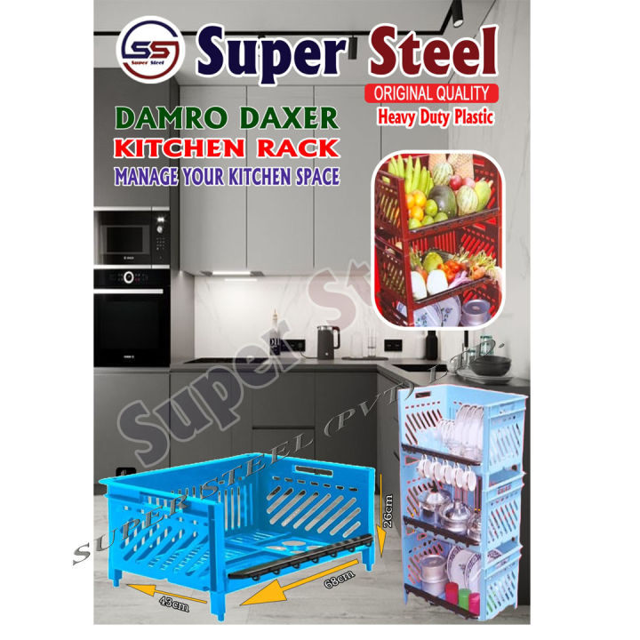 Damro Daxer Kitchen or Plate Rack Organizer