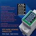 4IN1 Din Rail AC Monitor AC50-300V 100A Voltage Current Watt KWH Power Digital Energy Meter Voltmeter Ammeter Wattmeter Easy to Use. 