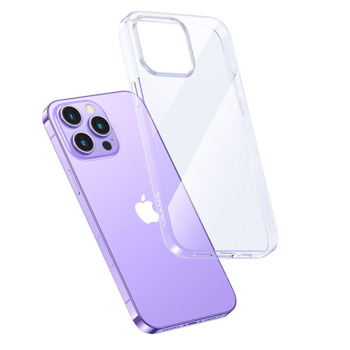 USAMS Brand Shockproof Luxury Transparent TPU Clear Mobile Cell Phone Case For Iphone 14/14 pro/14 max/14 max pro - Fashion Simple iphone 14 back cover