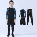 Children's Sports Tights Training Wear Autumn and Winter Boys Long-Sleeved Basketball Football Bottoming Workout Clothes Workout Clothes Suit. 