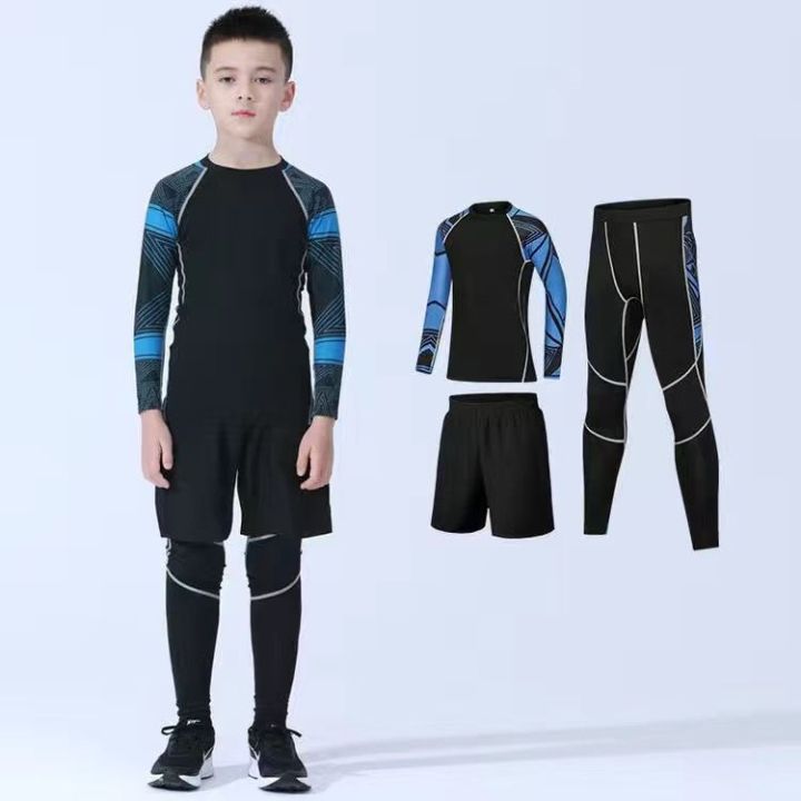 Children's%20Sports%20Tights%20Training%20Wear%20Autumn%20and%20Winter%20Boys%20Long-Sleeved%20Basketball%20Football%20Bottoming%20Workout%20Clothes%20Workout%20Clothes%20Suit%20-%20Image%204