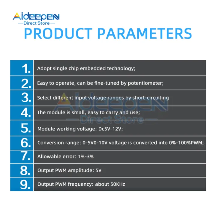 1PCS%200%25-100%25%20to%200-10V%20PWM%20to%20Voltage%20Converter%20Module%20for%20PLC%20MCU%20Digital%20to%20Analog%20PWM%20Adjustabl%20Converter%20Power%20Module%20-%20Image%202