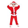 Christmas Santa Claus Costume Velvet 1 Set  Of Christmas Costume Christmas Outfit Cosplay Costume  Clothing Set Non Woven Fabric For Kids (10-12 Years) Christmas Party Decoration Dress. 