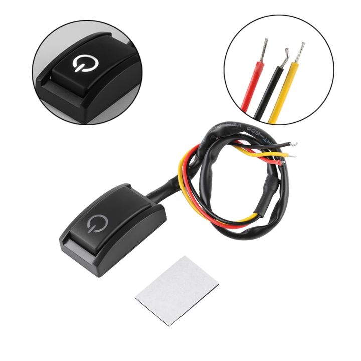 Universal Car Push Button Latching Turn ON/OFF Adhesive Switch Symbol ...