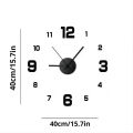 【Fast Delivery 1-4 day】Large Wall Clocks 3D DIY Quartz Clock Acrylic Mirror Stickers For Home Living Room Office Wall Decoration Hanging Horloge Watch 40x40. 