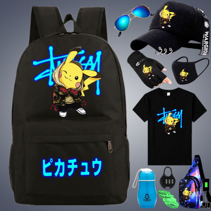 Luminous Schoolbag Primary School Boys One Two to Six Lightweight Spine-Protective Backpack Burden Reduction Children Backpack Boys