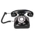 Classic Retro Black Telephone Dialer With Smart Voice Chip For Landline. 