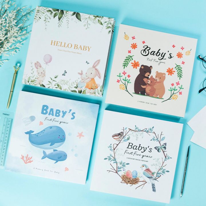 Baby%20Memory%20Book%20Scrapbook%20Photo%20Album%20Pregnancy%20Diary%20Cute%20Animal%20Keepsake%20Record%20Growth%20Journal%20Hand%20Account%20Easy%20to%20Use%20D%20-%20Image%202