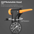 WEST BIKING Portable Bike Pump with Guage 120PSI High Pressure Hand Pump Lightweight Air Inflator for Bike/E-Bike/Motocycle/Cars Fit AV/FV. 