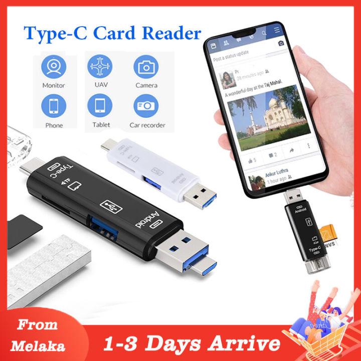 All In 1 Card Reader OTG Type C /MicroUSB /USB Card Reader SD TF Memory ...