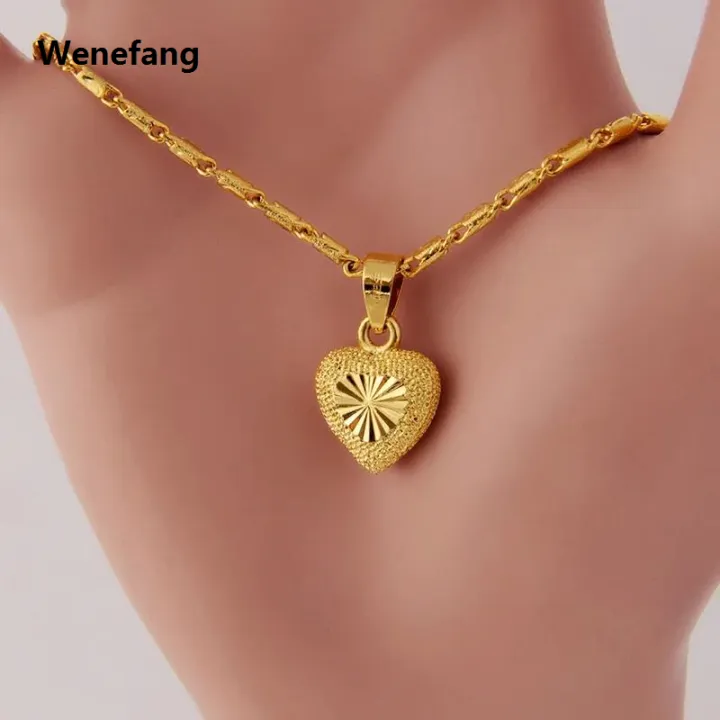 Wenefang%20Original%20Heart%2024k%20999%20Pure%20Gold%20Color%20Pendant%20For%20Women%20Necklace%20Fine%20Plated%2018K%20Jewelry%20Love%20Clavicle%20Chain%20Necklace%20Valentine's%20Da%20-%20Image%204
