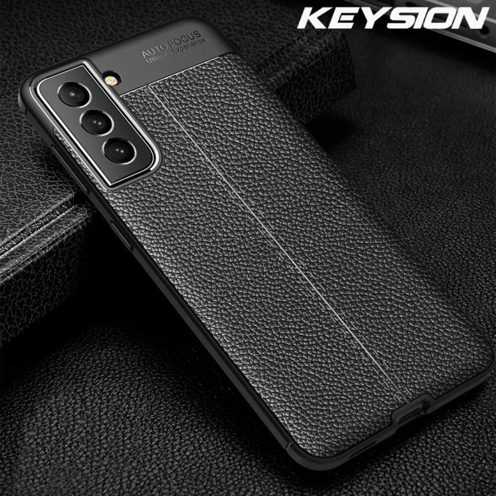 KEYSION%20Shockproof%20Case%20for%20Samsung%20S22%20Ultra%205G%20S24+%20Leather%20Texture%20Silicone%20Phone%20cover%20for%20Galaxy%20S23%20Ulta%20S21%20FE%20S20%20FE%20-%20Image%202