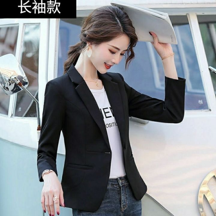 Small%20Suit%20Jacket%20for%20Women2023Spring%20and%20Summer%20Thin%20Korean%20Style%20Fashion%20Short%20Slim%20Fit%20Slimming%20Versatile%20Suit%20Top%20Black%20-%20Image%207