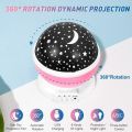 Romantic Sky Star Master Baby Sleep Lighting USB Night Projector Lamp with USB 9 Colour 4 LED Rotation (Multicolour). 