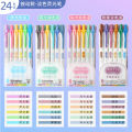 Student Stationery Marking Key Color Marking Pen Hand  Book Color Pen Watercolor Effects Coloring  Calligraphy. 