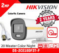 HIKVISION 2MP Turbo HD ColorVu Gold Line WDR Bullet Camera - DS-2CE10DF3T- P F CCTV 1080p Full HD Color Night Vision  2 Years Warranty Outdoor 20M Colour. 