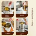 2 in 1 Strainer Deep Fryer Kitchen Frying Pot with Strainer Stainless Steel Fry Chicken Pan Cooking Tools Oil Strainer Container. 