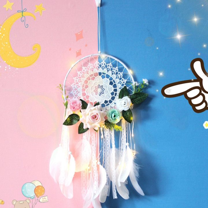 Dream%20Catcher%20DIY%20Decorative%20Pendant%20Flower%20Dream%20Catcher%20Wall%20Hanging%20Decoration%20Wedding%20Decor%20Dreamy%20Girl%20Room%20Decoration%20Gift%20-%20Image%204