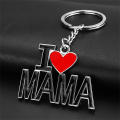I Love Mama PAPA Family Valentine' S Gift I Love PaPa Father's Day Letters Metal Keychains Mother's Day. 