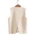 Plus Size XL-4XL Black Beige Women's Sleeveless Vests Ladies's Elegant Spring Autumn New Officewear Blazers. 