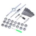 KOGEEK 40pcs Tap Die Set M3-M12 Screw Thread Metric Taps Wrench Dies DIY Kit Wrench Screw Threading Hand Tools Tap Wrench Tools. 