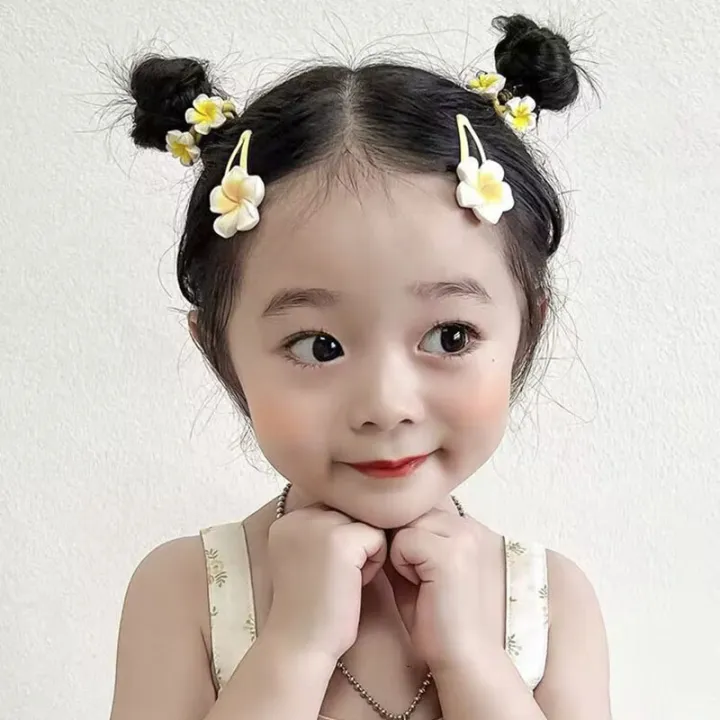 2/5Pcs%20Korean%20Baby%20Hair%20Clip%20Plumeria%20Flower%20Hairpins%20for%20Girls%20Yellow%20Flower%20Hair%20Rope%20Children%20Barrettes%20Kids%20Hair%20Accessories%20-%20Image%202