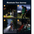 Linman Zewdov 3+6 Modes Lights Night Riding with Side Rechargeable IP65 WaterprooLuxury f Bicycle Light, Bike Headlight and Tail Light Set for Road Mountain Cycling. 