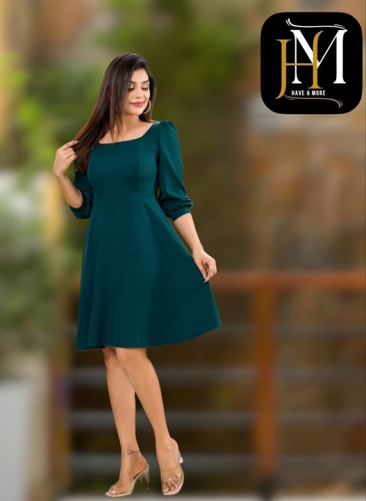 The%20Womens%20Short%20Frock%20More%20Colours%20Long%20Sleeve%20For%20Beautiful%20Girls%20Fk100018%20-%20Image%205