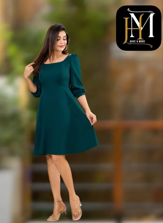 The%20Womens%20Short%20Frock%20More%20Colours%20Long%20Sleeve%20For%20Beautiful%20Girls%20Fk100018%20-%20Image%204