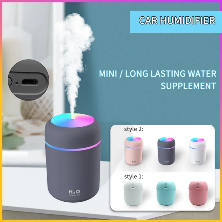 【BestGO】Two Style Humidifier Office Car Home Room USB Mini Portable USB Ultrasonic Air Humidifier Colorful With LED Night Light
