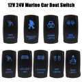 【INTERIOR】 12V 24V UTV Car Rocker Switch 10A 20A Waterproof Lighted Switches Pin ON Off For Marine ATV RZR RV Auto Truck. 
