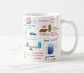 Educational Science Mug - Physics (Equations/Formulas 1). 