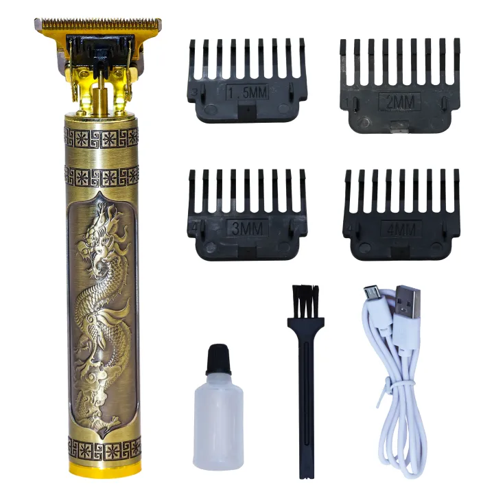 Vintage T9 Hair Trimmer Professional Hair Cutting Machine Rechargeable Trimmer Plastic Body