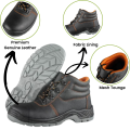 Safety Boots | Safety Shoes | High Ankle Safety Shoe | Vista Plus High Ankle Safety Shoe | High Ankle fine Material Safety Shoes with Good Bond Strength for Industrial Work,100% rexcine | Waterproof | Puncture Proof | Anti- Skid. 