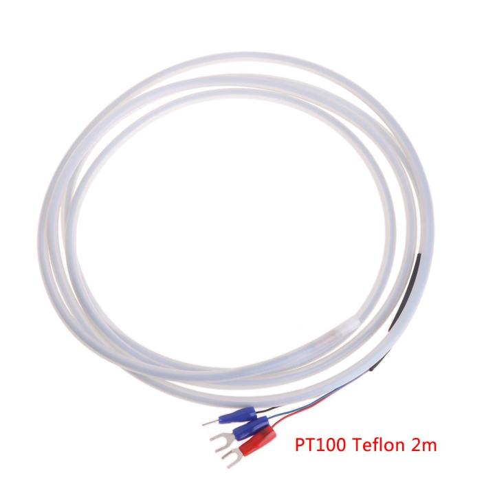 2M Teflon PTFE PT100 RTD 3 Wire Temperature Sensor Oil Waterproof Anti-corrosion
