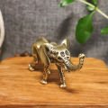 1PCS Antique Bronze Minature Elephant Figurines Tea Pet Table Ornament Decorations Solid Copper Crafts Home Decor Accessories Gifts. 